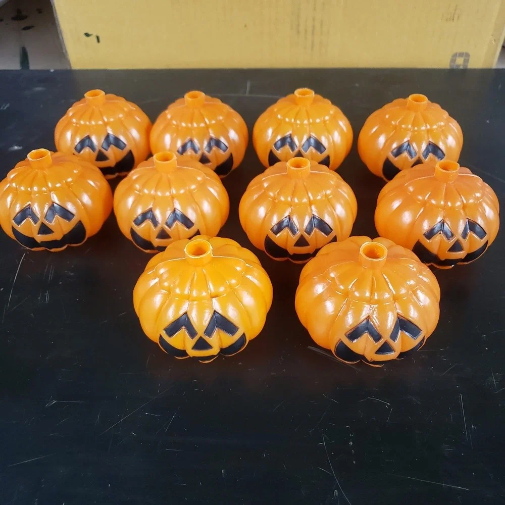 Vtg Halloween Blow Mold Pumpkin String Light Plastic Replacement Cover Lot of 10